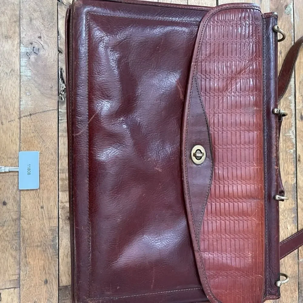 Jack Georges Woven Leather Tuscany Executive Briefcase 16